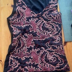 Stretch embroidered top